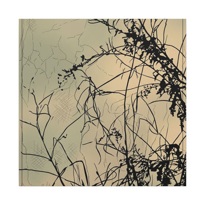 Golden Hour Shadow Play Canvas Art - Japandi Mono No Aware