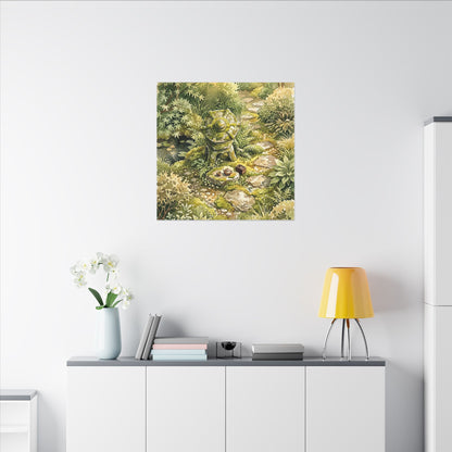 Datsuzoku Stone Lantern Canvas Art - Japandi Watercolor