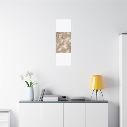 River Stones Minimal Line Canvas Art | Earthy Japandi Art