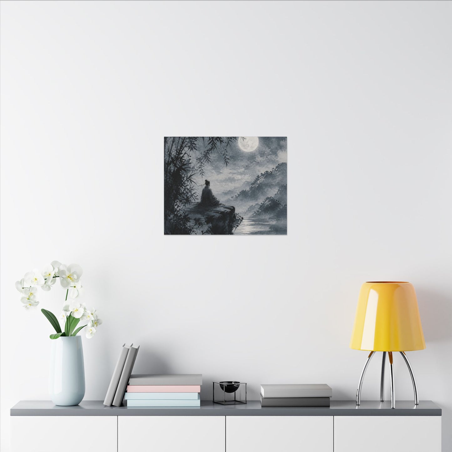 Ink Brushstroke Sumi E Canvas Art | Serene Zen Art