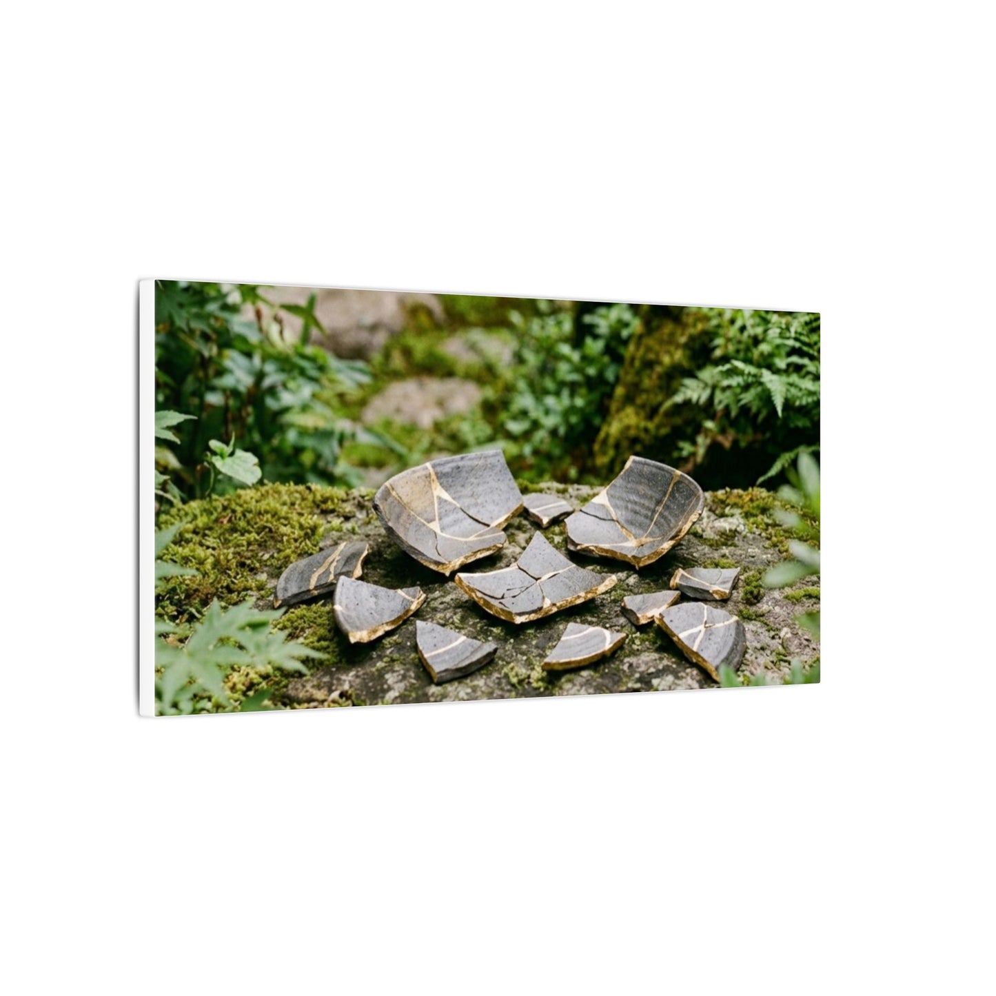 Summer Broken Pottery Gold Repair Canvas Art | Resilient Decor