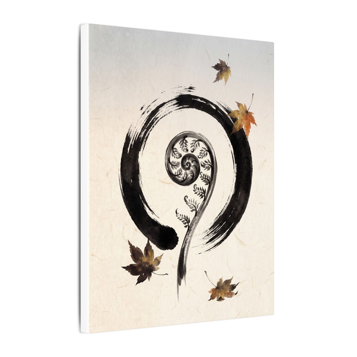 Fern Unfurling Autumn Canvas Art | Zen Peaceful Design