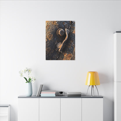 Moody Rust Patina Canvas Art - Moody Minimal Dark Japandi