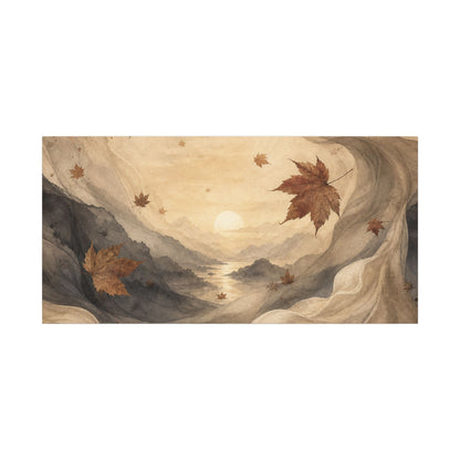 Autumn Silk Drape Watercolor Canvas Art | Earthy Decor