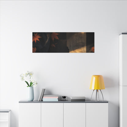Autumn Silk Drape Shadow Zen Canvas Art | Bold Decor