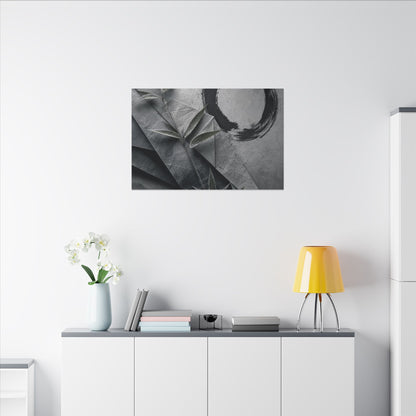 Winter Paper Fold Enso Canvas Art | Serene Decor