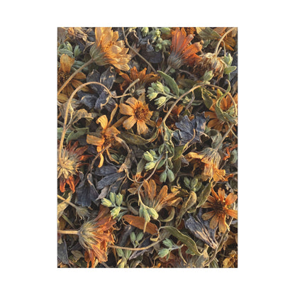 Spring Dried Flowers Japanese Pattern Canvas Art | Warm Decor