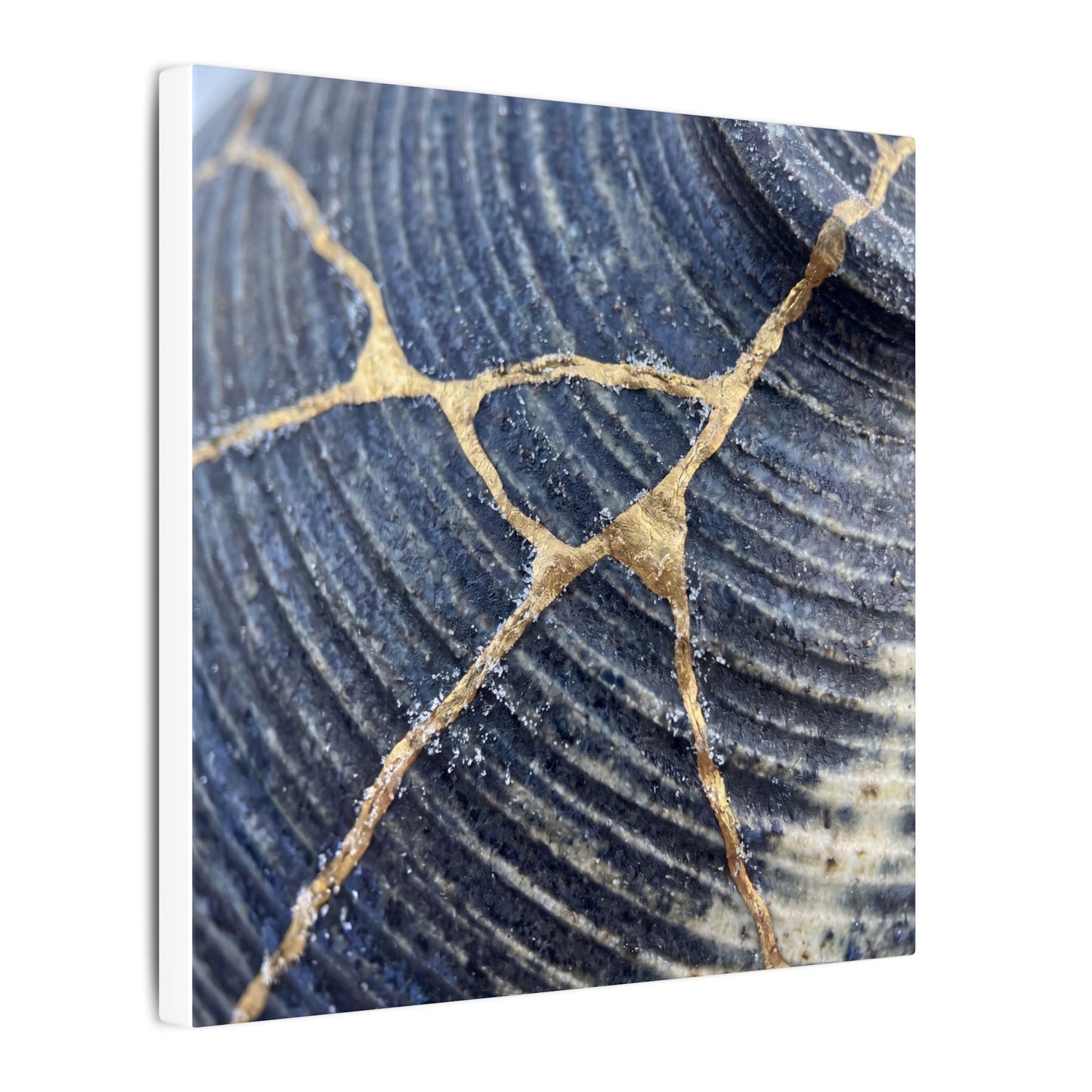Shibui Water Ripple Canvas Art - Kintsugi Gold Repair