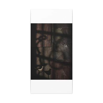 Dark Japandi Shadow Play in Candlelight | Dark Texture Canvas Art