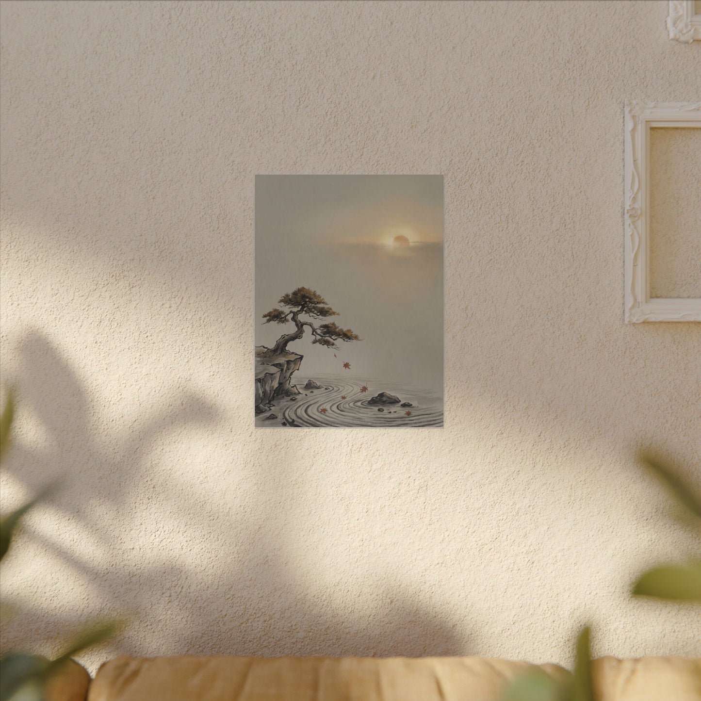 Pine Tree Canvas Art | Autumn Zen Karesansui Art