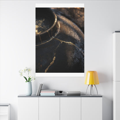 Kintsugi Rust Patina in Golden Hour | Broken Beauty Canvas Art