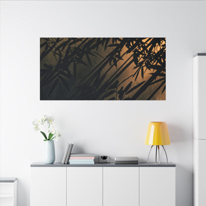 Sophisticated Shadow Play Canvas Art - Shadow Zen Dark Japandi
