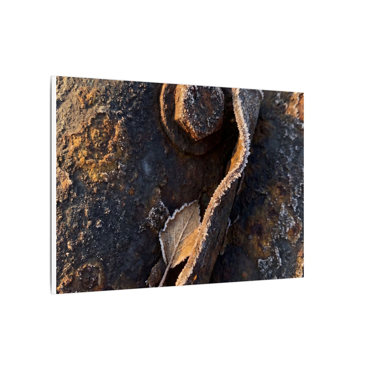 Moody Rust Patina Canvas Art - Moody Minimal Dark Japandi
