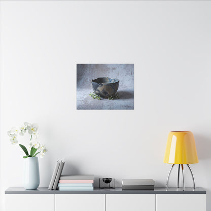 Ceramic Bowl Spring Canvas Art | Japandi Warm Design