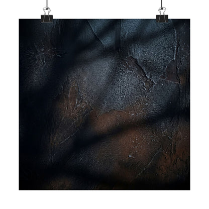 Shadow Play Wall Art Print | Winter Dark Japandi Moody Minimal Art Art Print