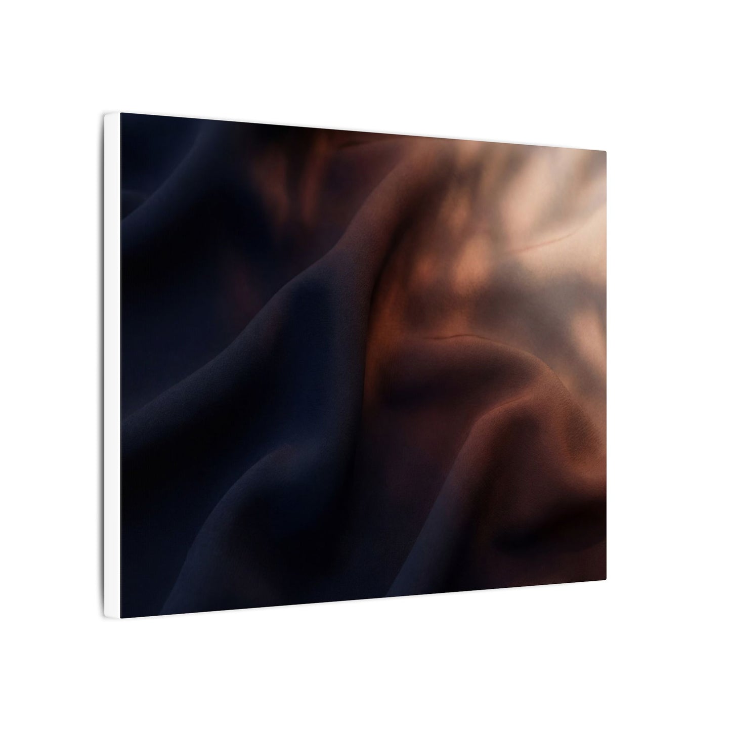 Dark Japandi Silk Drape in Dawn | Shadow Zen Canvas Art