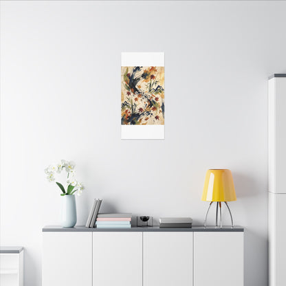 Golden Hour Ink Brushstroke Canvas Art - Zen Shibui
