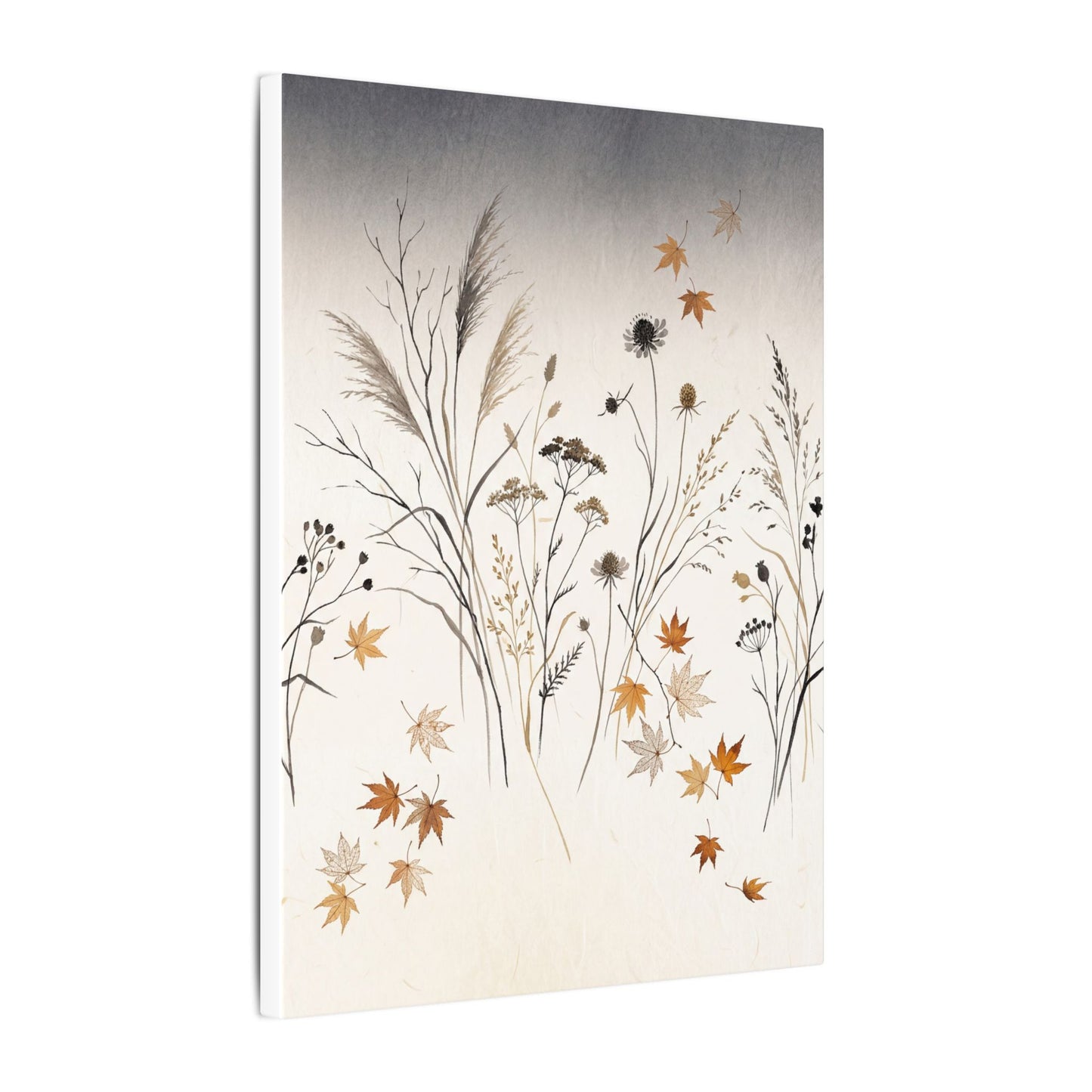 Dawn Dried Flowers Canvas Art - Japandi Kanso