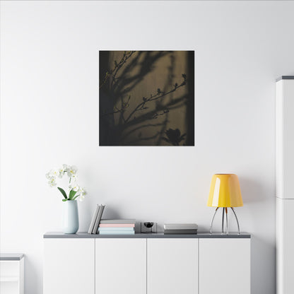 Seijaku Shadow Play Canvas Art - Dark Japandi Charcoal Ink