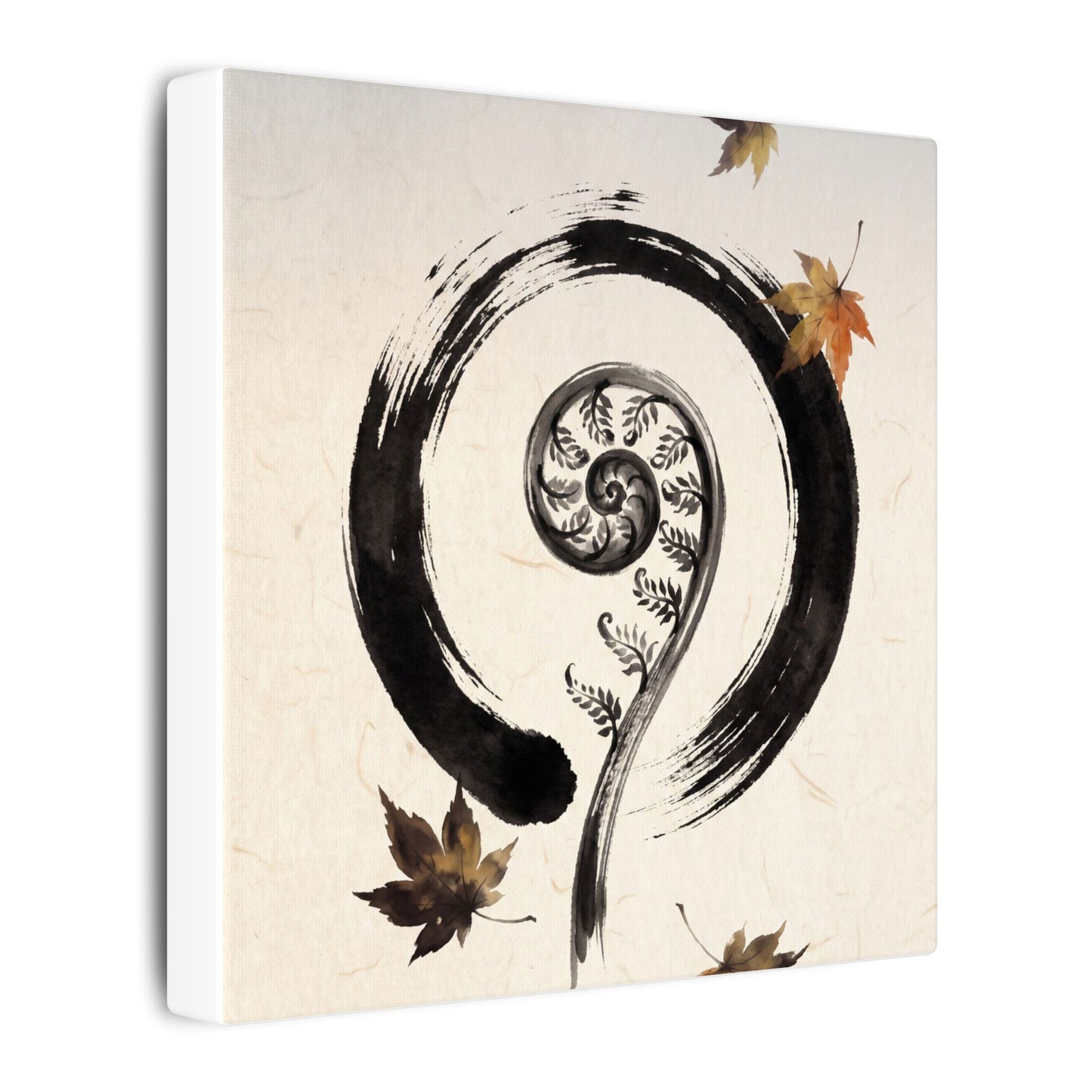 Fern Unfurling Autumn Canvas Art | Zen Peaceful Design