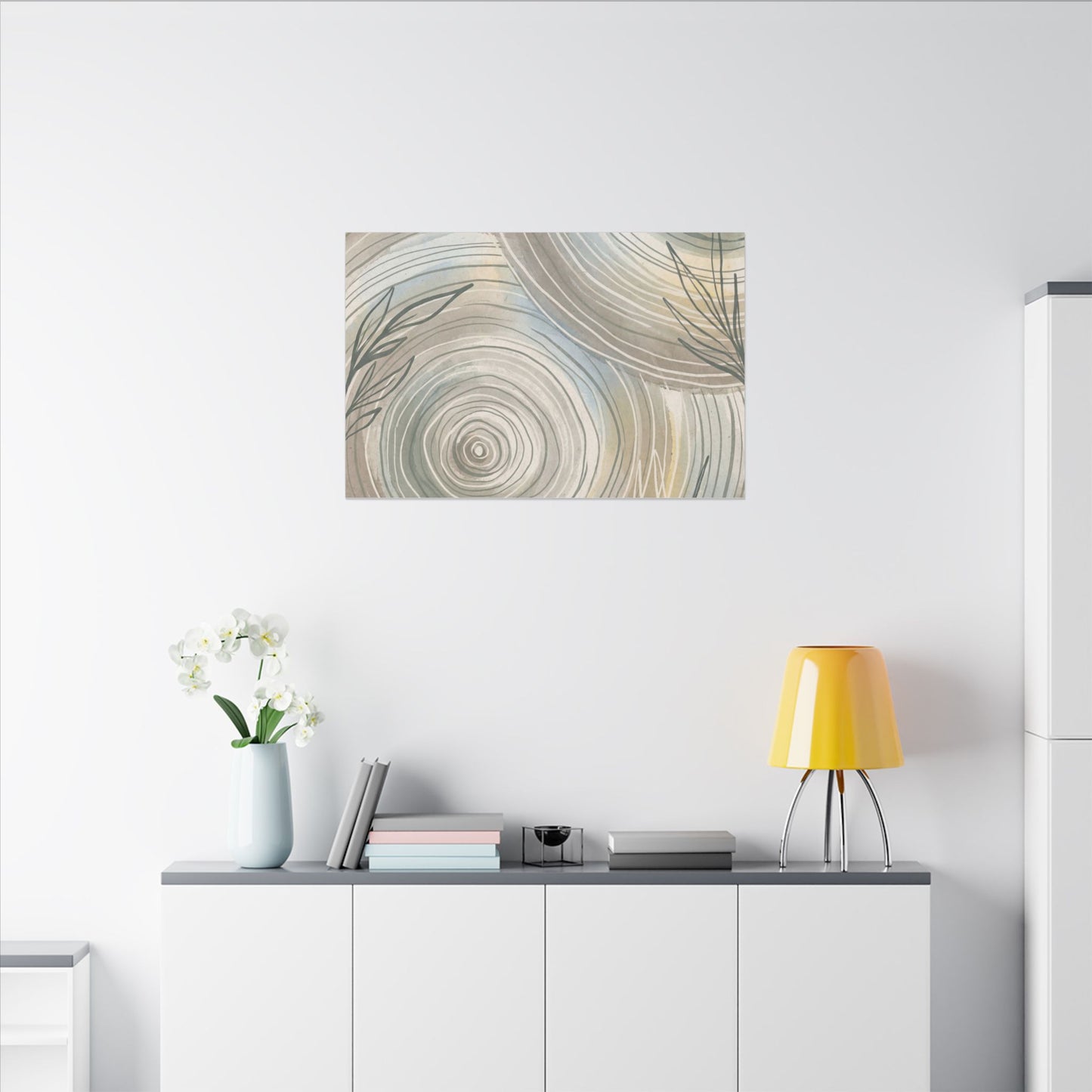 Kanso Water Ripple Canvas Art - Japandi Minimal Line