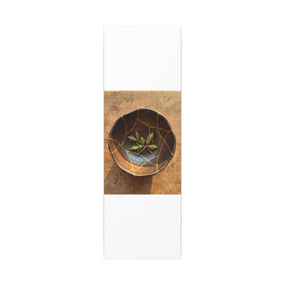 Ceramic Bowl Gold Repair Canvas Art | Resilient Kintsugi Art