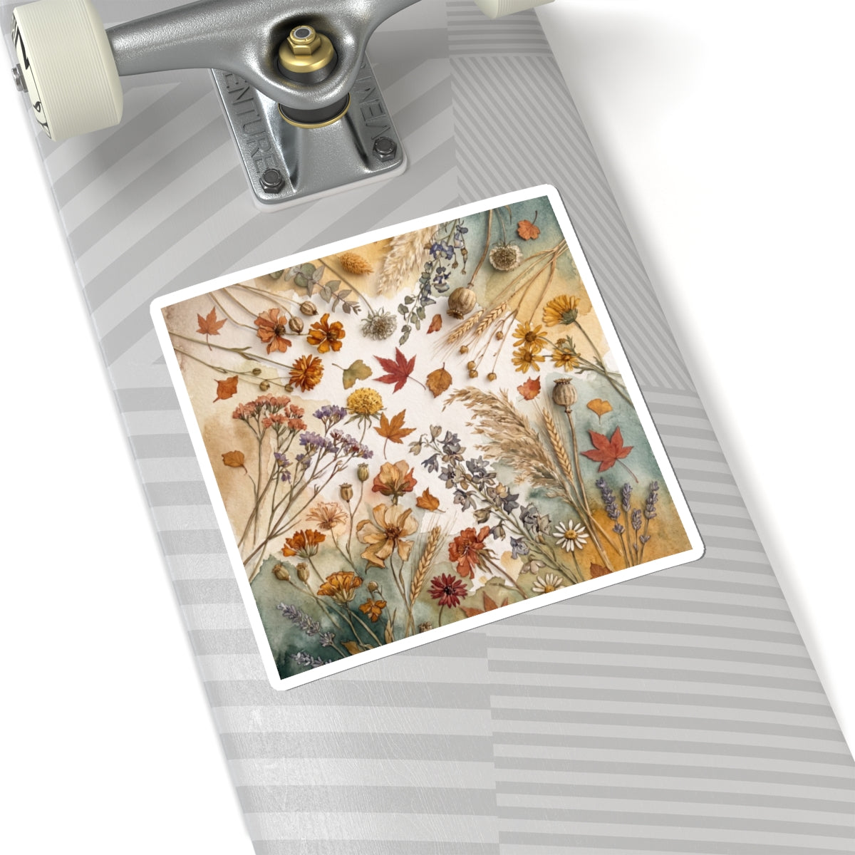 Mono No Aware Dried Flowers Sticker - Japandi Watercolor