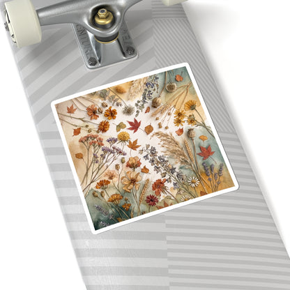 Mono No Aware Dried Flowers Sticker - Japandi Watercolor