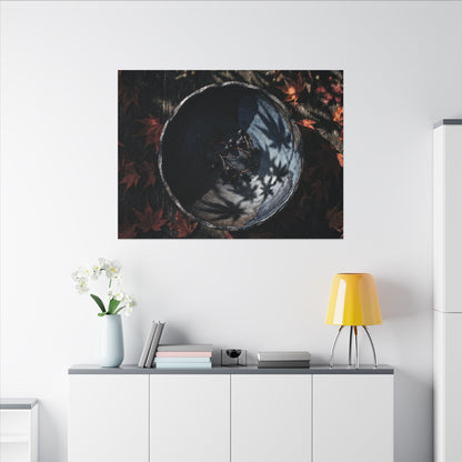 Autumn Ceramic Bowl Shadow Zen Canvas Art | Bold Decor