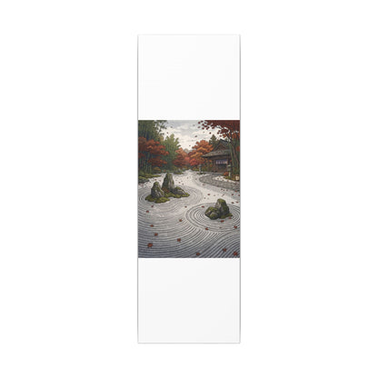 Autumn Rock Garden Ukiyo E Inspired Canvas Art | Peaceful Decor
