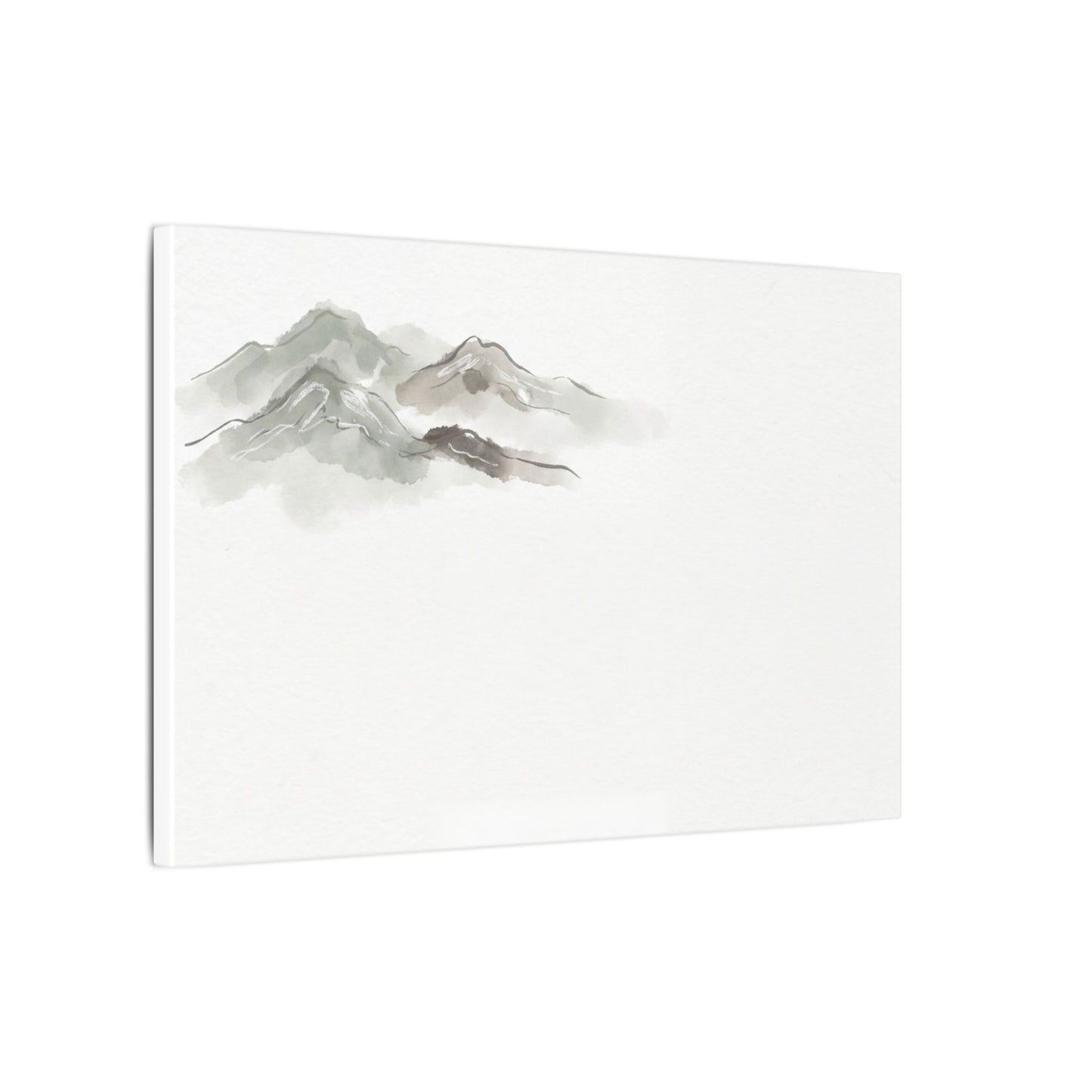 Winter Mountain Mist Minimal Line Canvas Art | Elegant Decor
