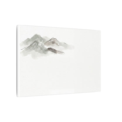 Winter Mountain Mist Minimal Line Canvas Art | Elegant Decor