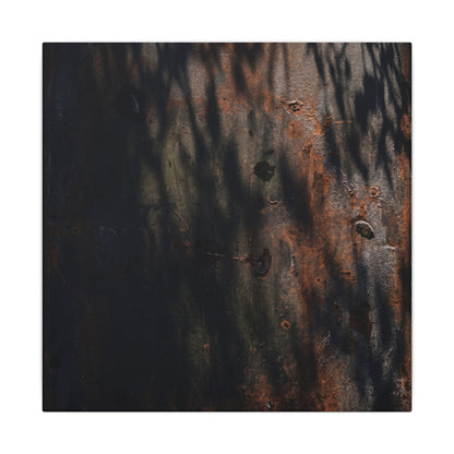 Rust Patina Shadow Zen Canvas Art | Luxurious Dark Japandi Art