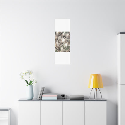 Dappled Ink Brushstroke Canvas Art - Japandi Ma