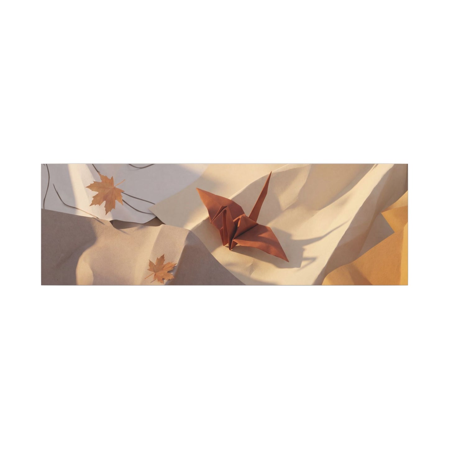 Autumn Paper Fold Minimal Line Canvas Art | Cozy Decor