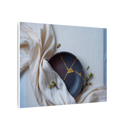 Ma Silk Drape Canvas Art - Kintsugi Gold Repair