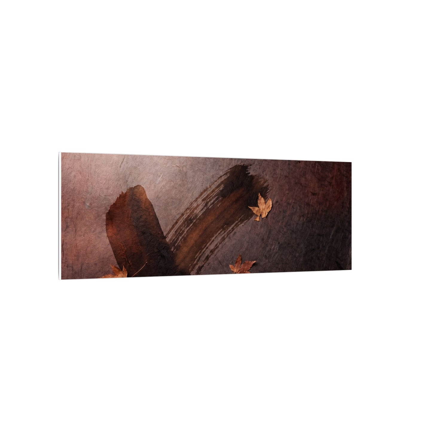 Moody Ink Brushstroke Canvas Art - Moody Minimal Dark Japandi