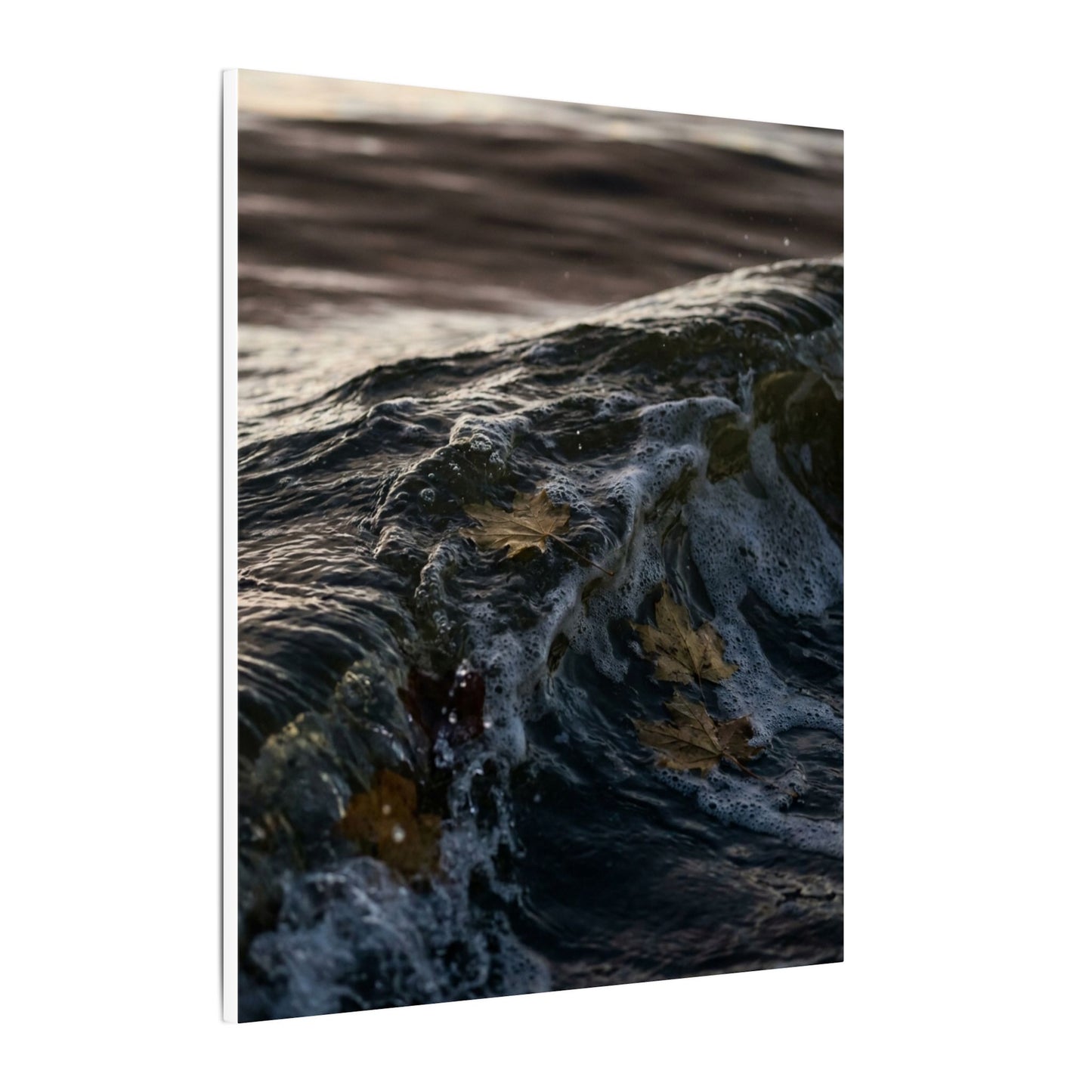 Dark Japandi Ocean Wave in Dawn | Moody Minimal Canvas Art