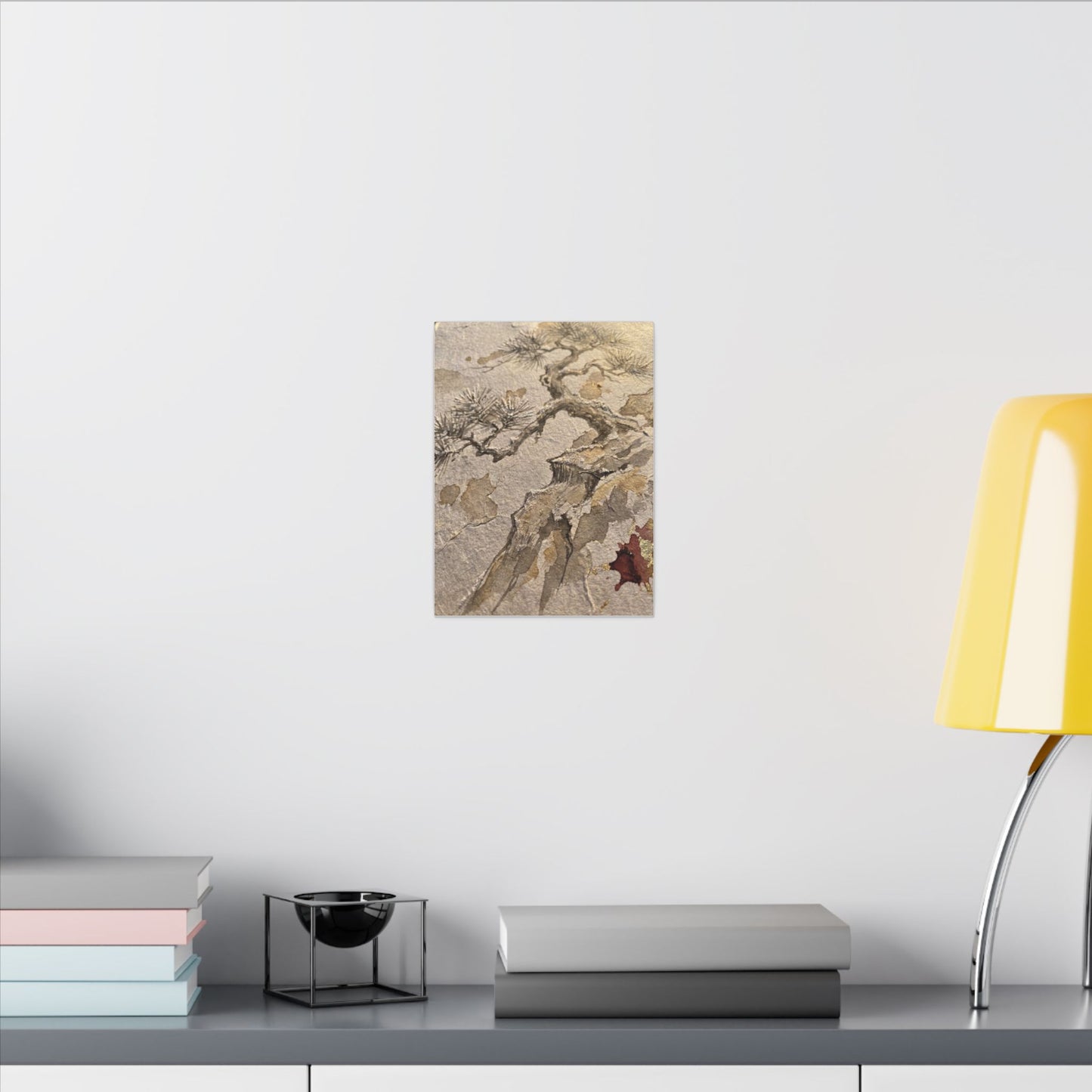 Pine Tree Canvas Art | Winter Japandi Japanese Pattern Art