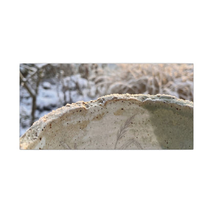 Ceramic Bowl Canvas Art | Winter Japandi Minimal Line Art