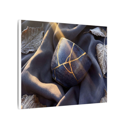 Winter Silk Drape Gold Repair Canvas Art | Artful Decor