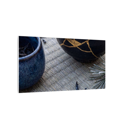 Kintsugi Tea Ceremony in Overcast | Gold Vein Canvas Art
