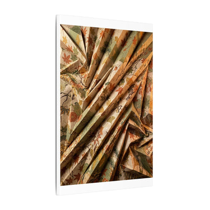 Paper Fold Autumn Canvas Art | Japandi Earthy Design