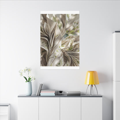 Fukinsei Paper Fold Canvas Art - Japandi Watercolor