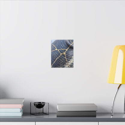 Shibui Water Ripple Canvas Art - Kintsugi Gold Repair