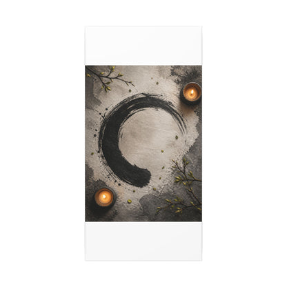 Candlelight Ink Brushstroke Canvas Art - Zen Ma