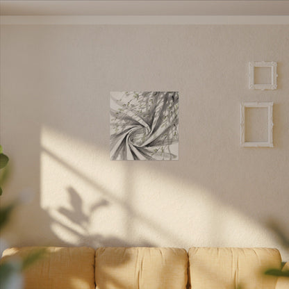Silk Drape Spring Canvas Art | Zen Contemplative Design