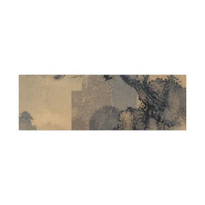Japandi Pine Tree in Moonlight | Japanese Pattern Canvas Art