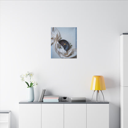 Ma Silk Drape Canvas Art - Kintsugi Gold Repair