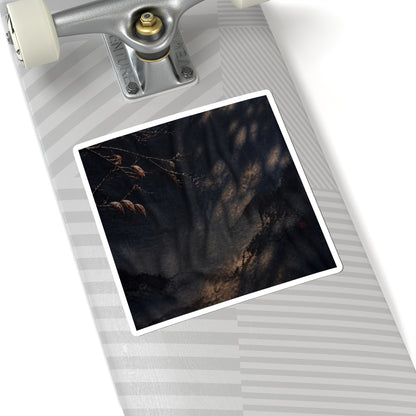 Winter Silk Drape Charcoal Ink Sticker | Bold Decor